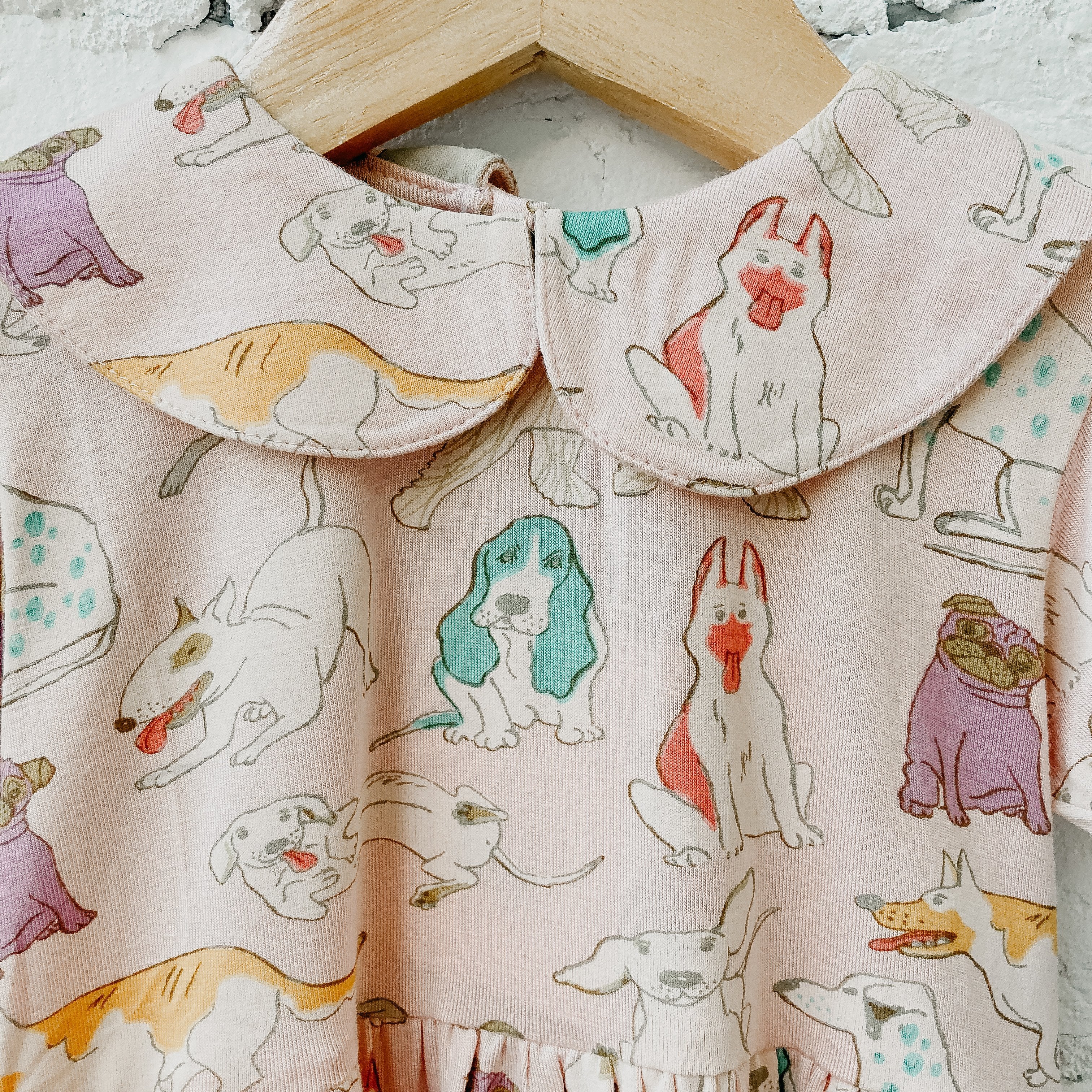 Pink Puppies Bubble Onesie