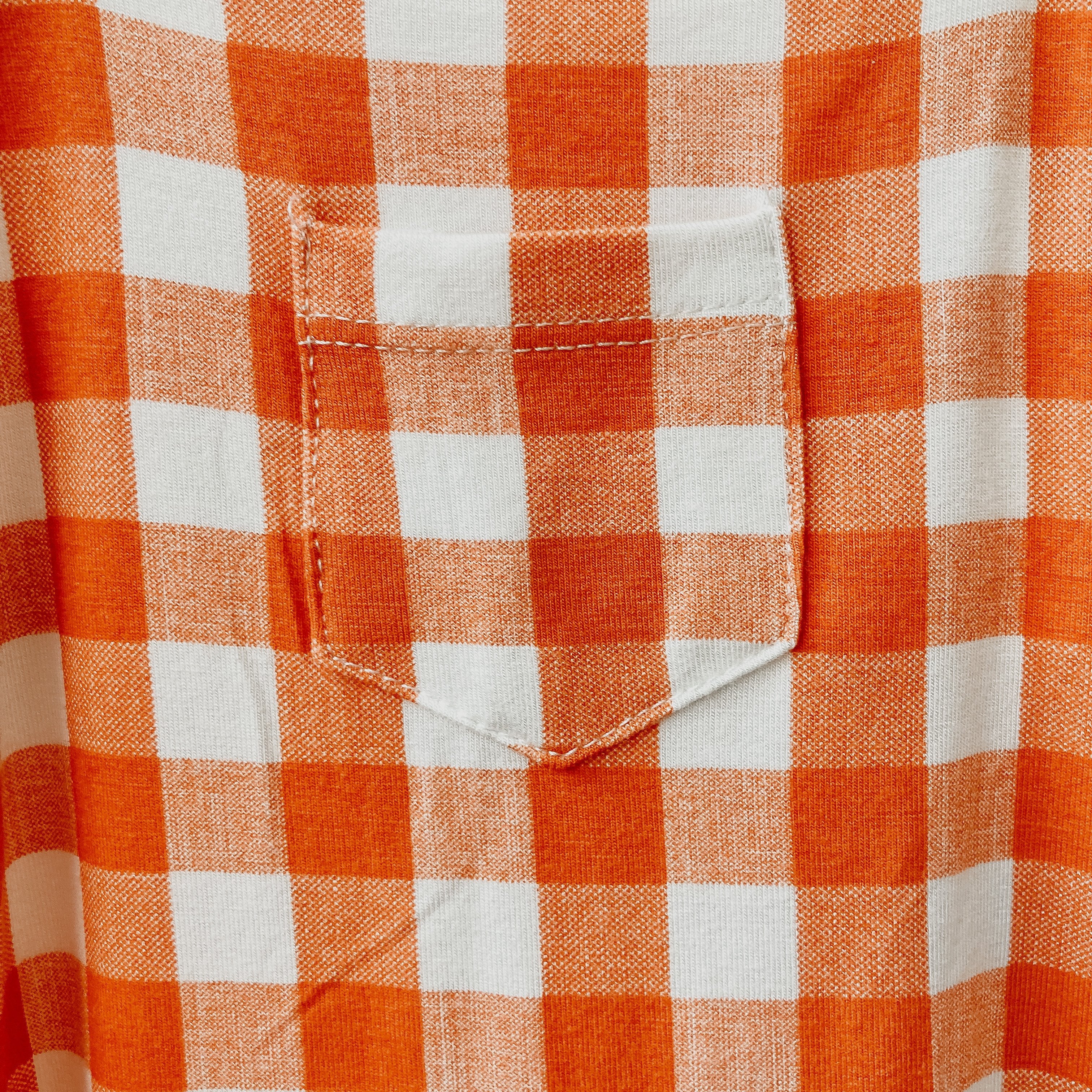 Pumpkin Gingham Bamboo Overalls