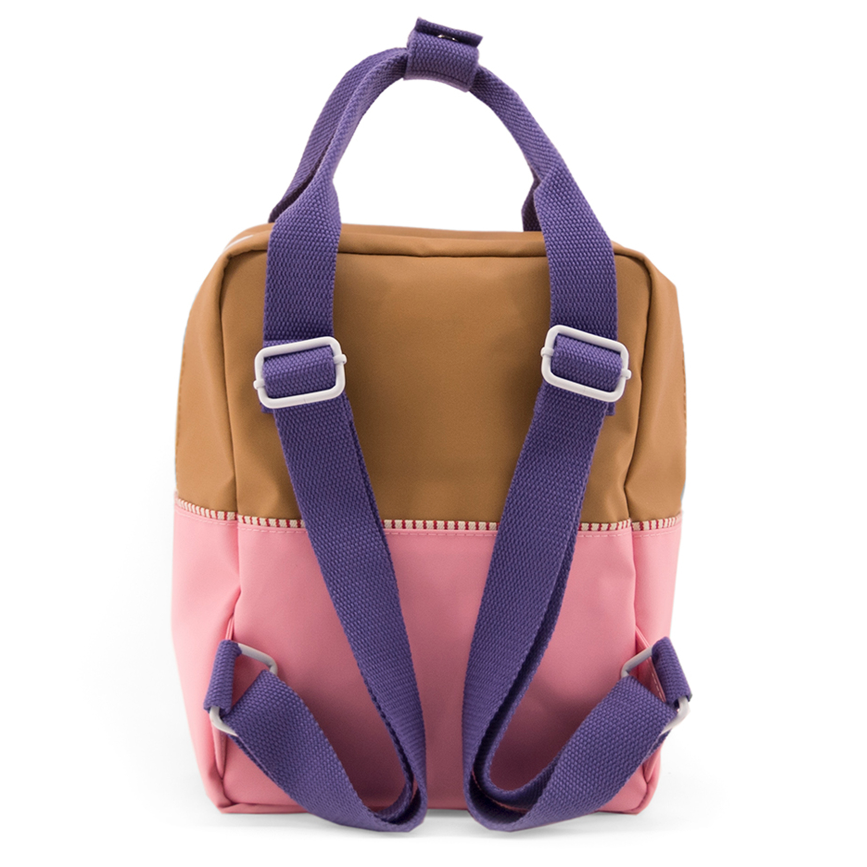Small Color Block Backpack in Puff Pink
