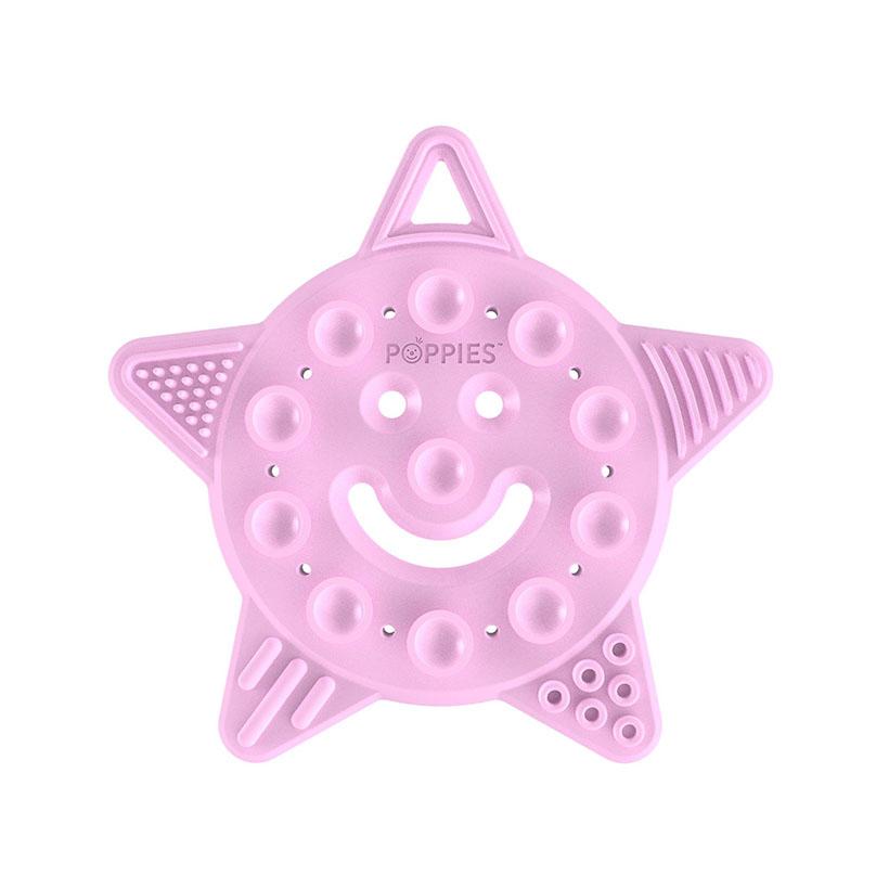 Smiley The Star Teether in Pastel Pink