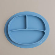 Silicone Suction Plate in Slate Blue