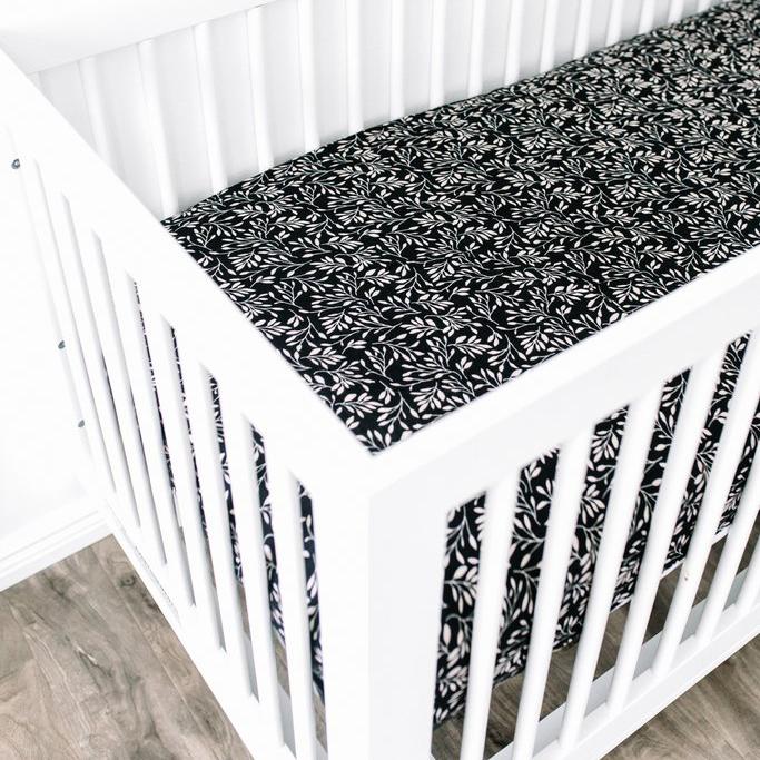 Black Vines Crib Sheet