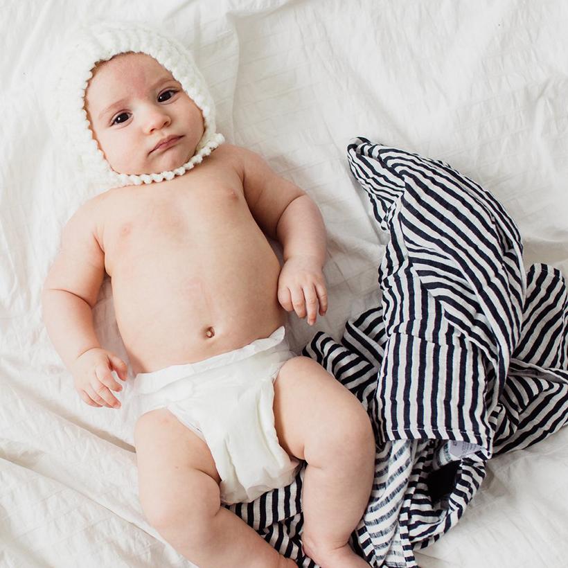 Black + White Stripe Swaddle