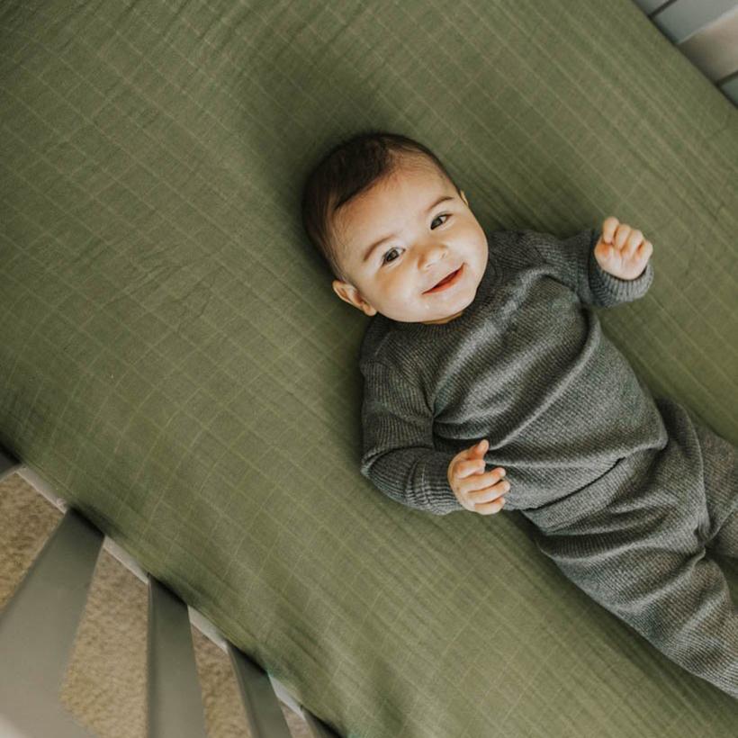 Fern Muslin Crib Sheet