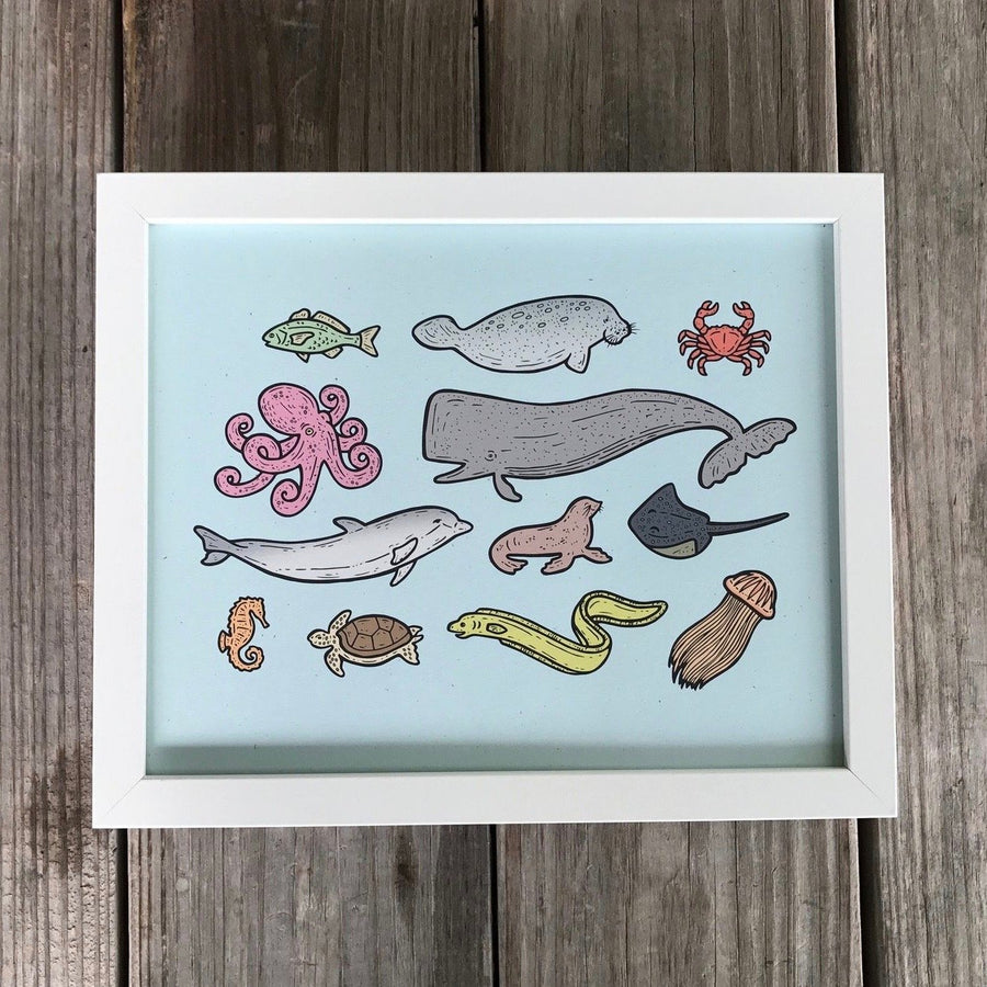 Sea Creatures Print