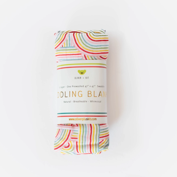 Rainbow Connection Swaddle Blanket