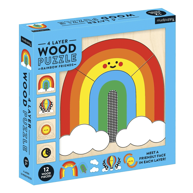 Rainbow 4-Layer Wood Puzzle