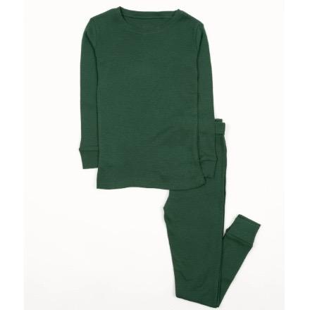 Solid Cotton Lounge Set — Dark Green