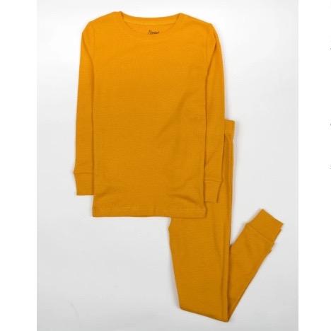 Solid Cotton Lounge Set — Mustard Yellow
