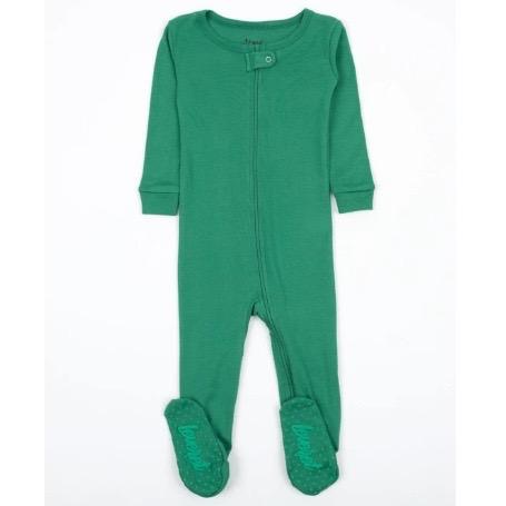 Zip Footie Pajamas—Green