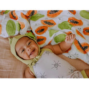 Papaya Muslin Swaddle Blanket