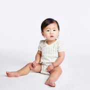 Sea Stripes Short Sleeve Kimono One-Piece