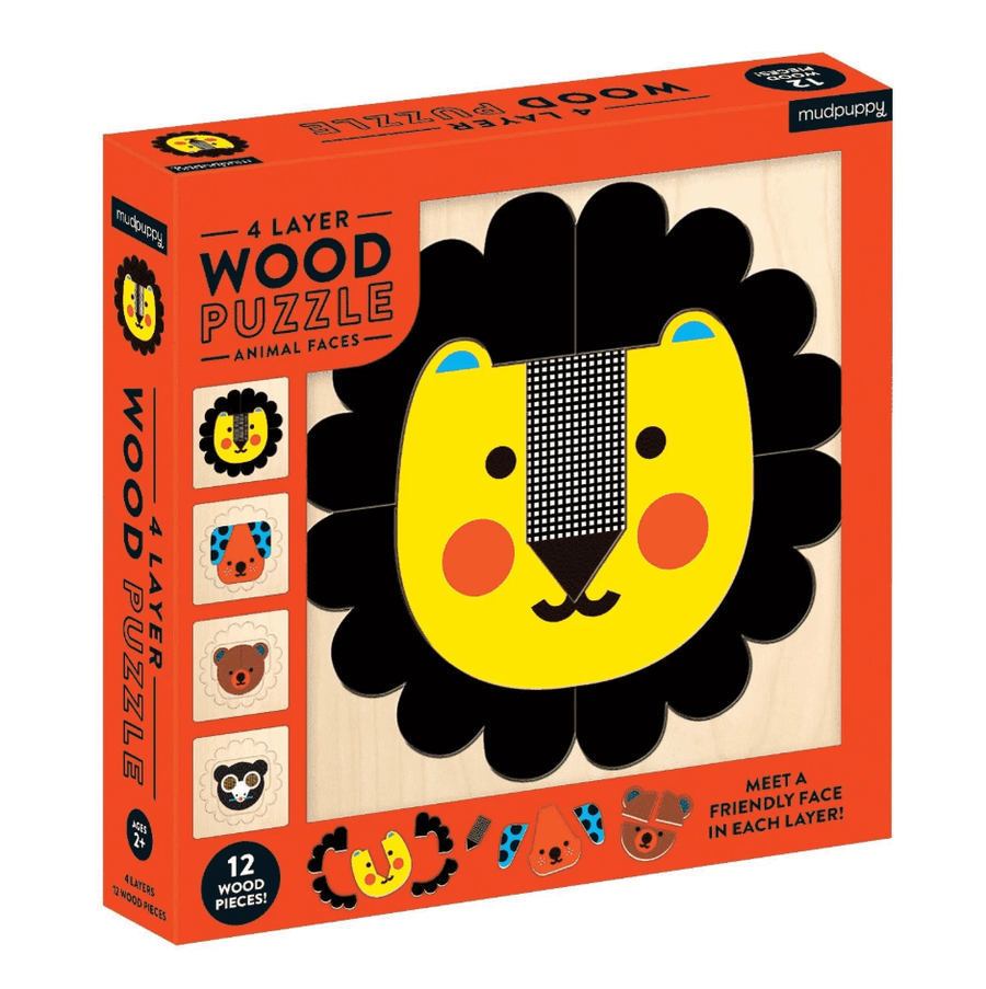 Animal Faces 4 Layer Puzzle