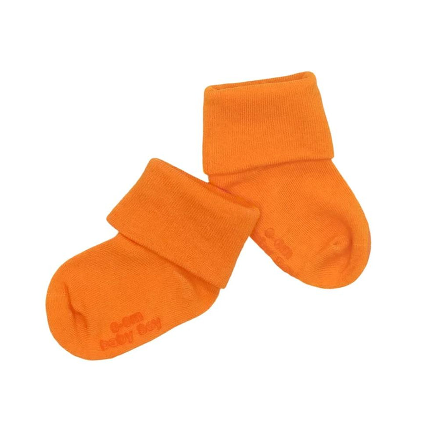 Tangerine Modern Solid Colored Comfy Socks