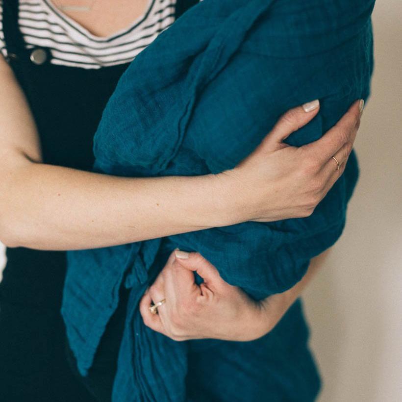 Lake Muslin Swaddle Blanket