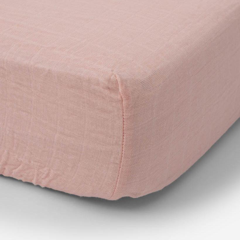 Rose Petal Muslin Crib Sheet