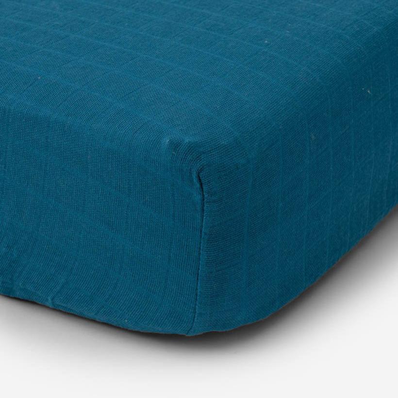 Lake Muslin Crib Sheet