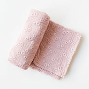 Blush Embroidered Swaddle