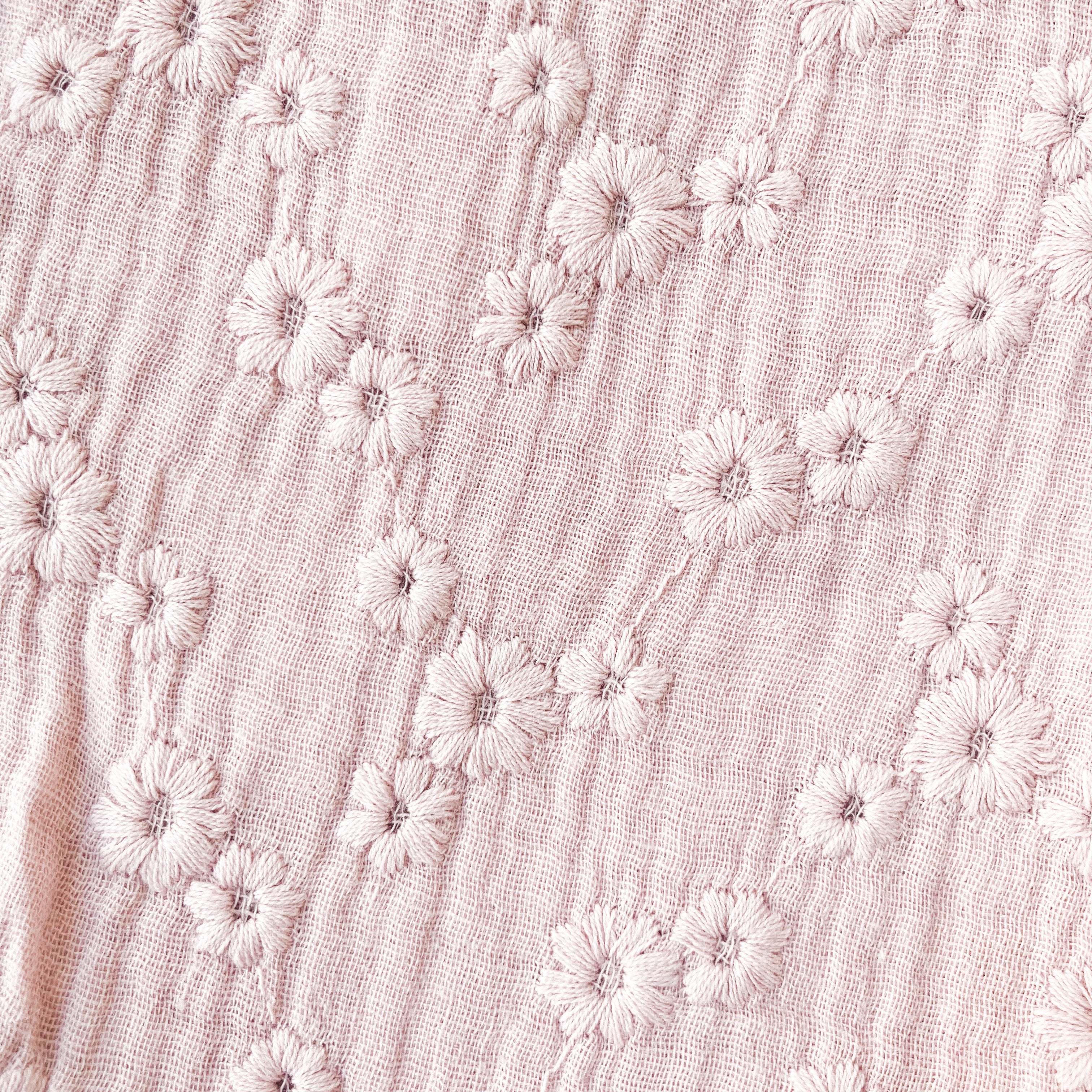 Blush Embroidered Swaddle
