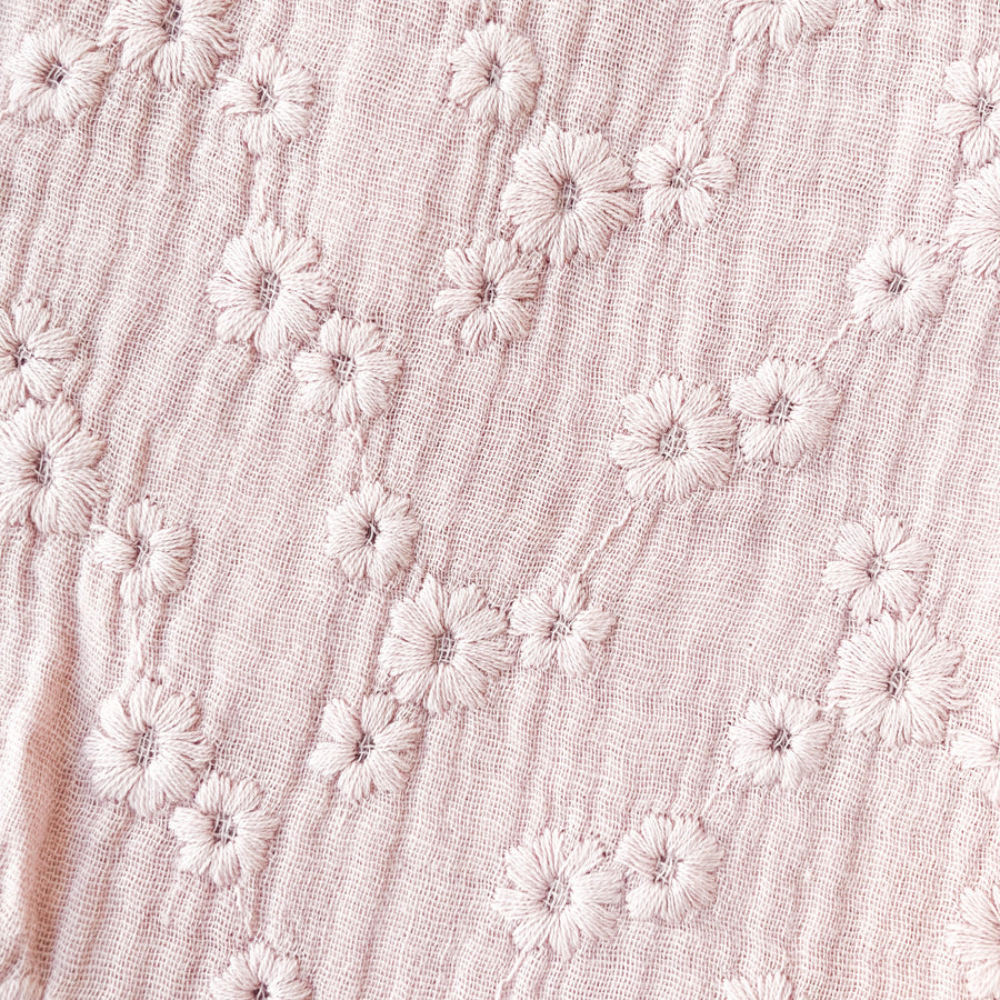 Blush Embroidered Swaddle