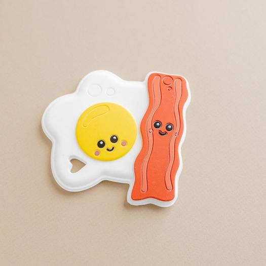 Eggs & Bacon Silicone Teether