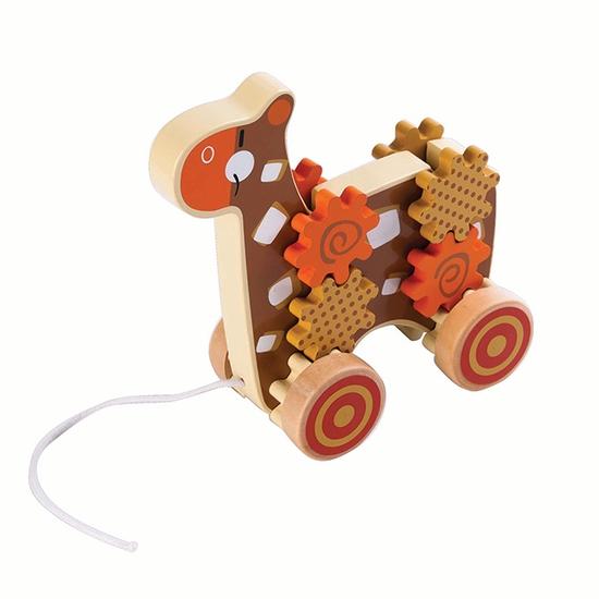 Giraffe Gear Pull Toy