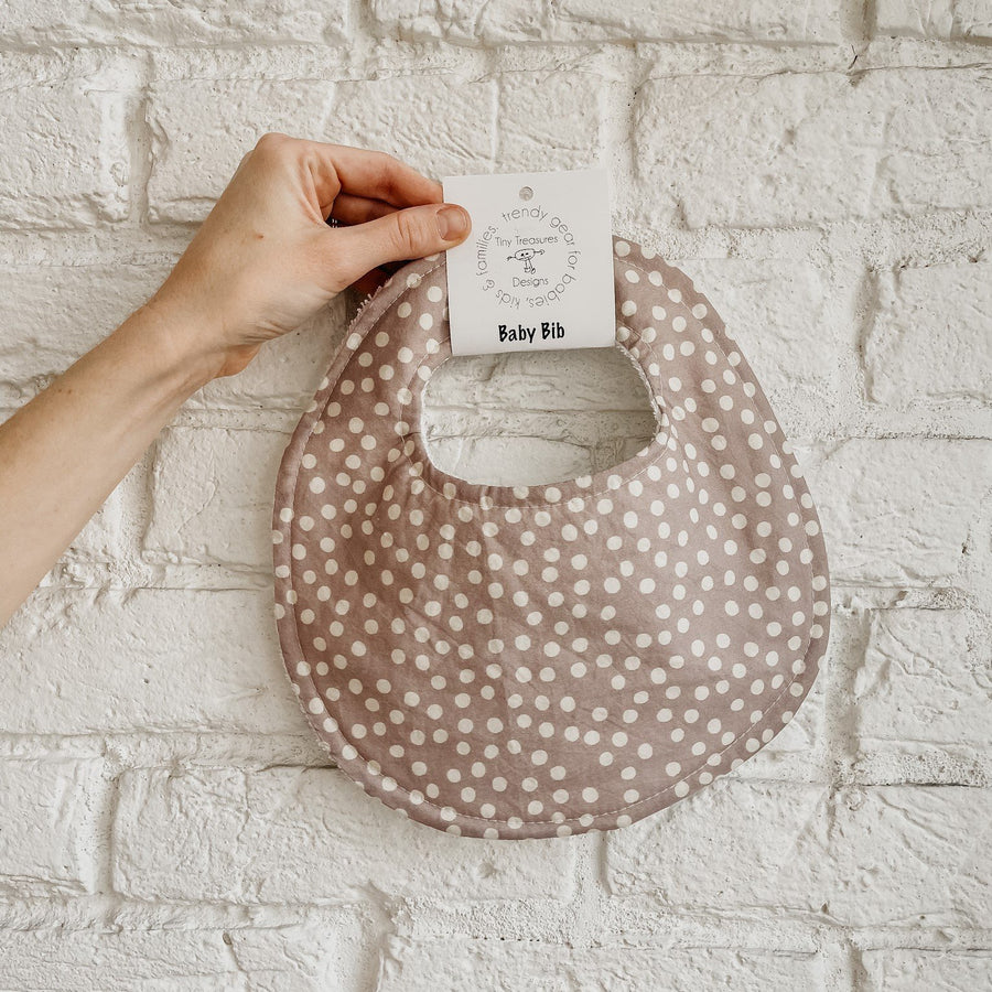 Grey Polka Dot Bib