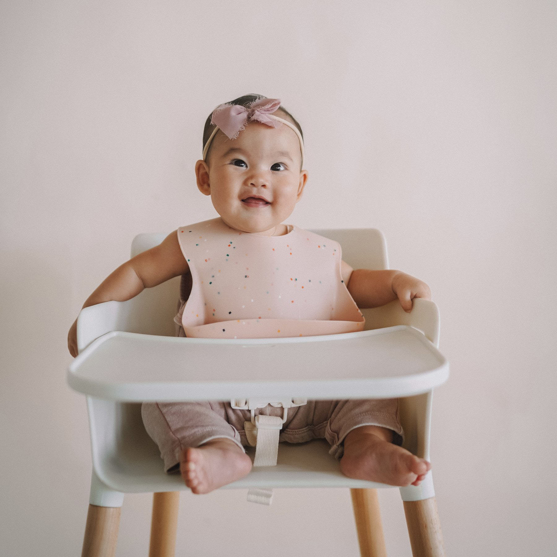 Guava Confetti Silicone Bib