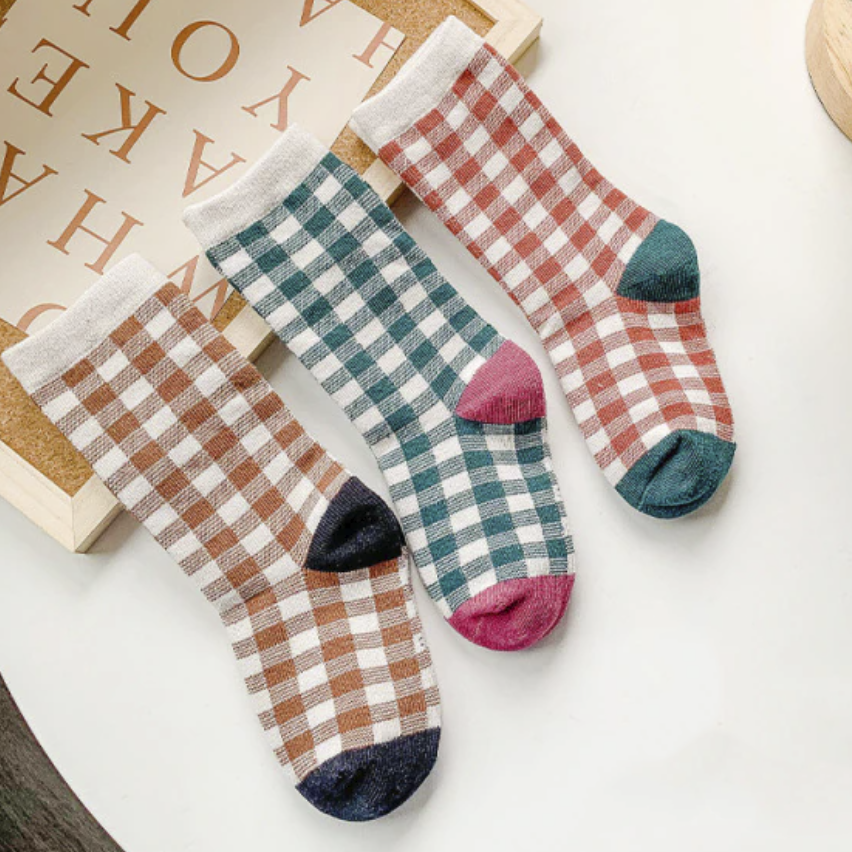 Harvest Gingham Sock Set