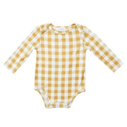 Honey Gingham Bamboo Bodysuit