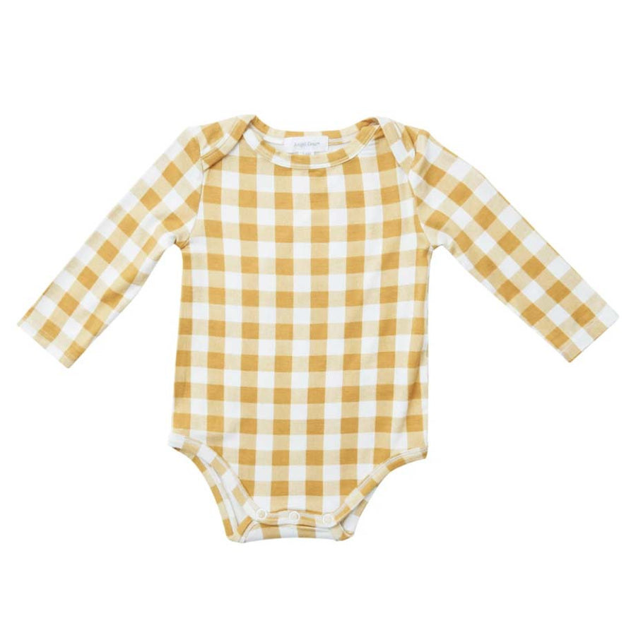 Honey Gingham Bamboo Bodysuit