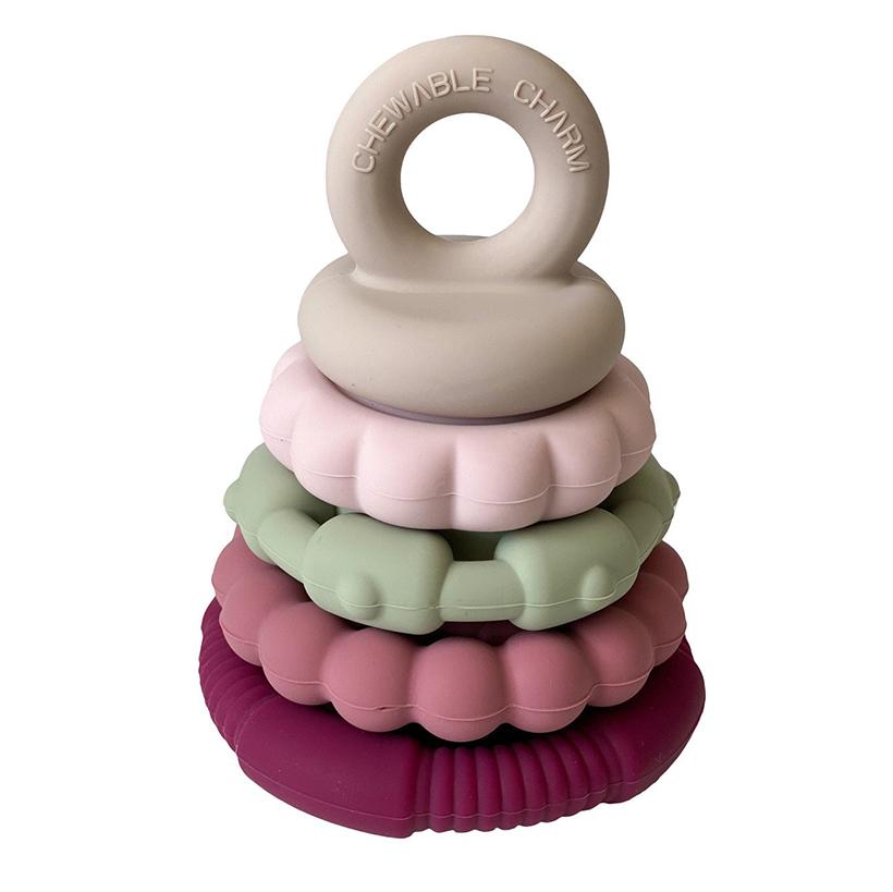 Silicone Teether Stacker in Aspen