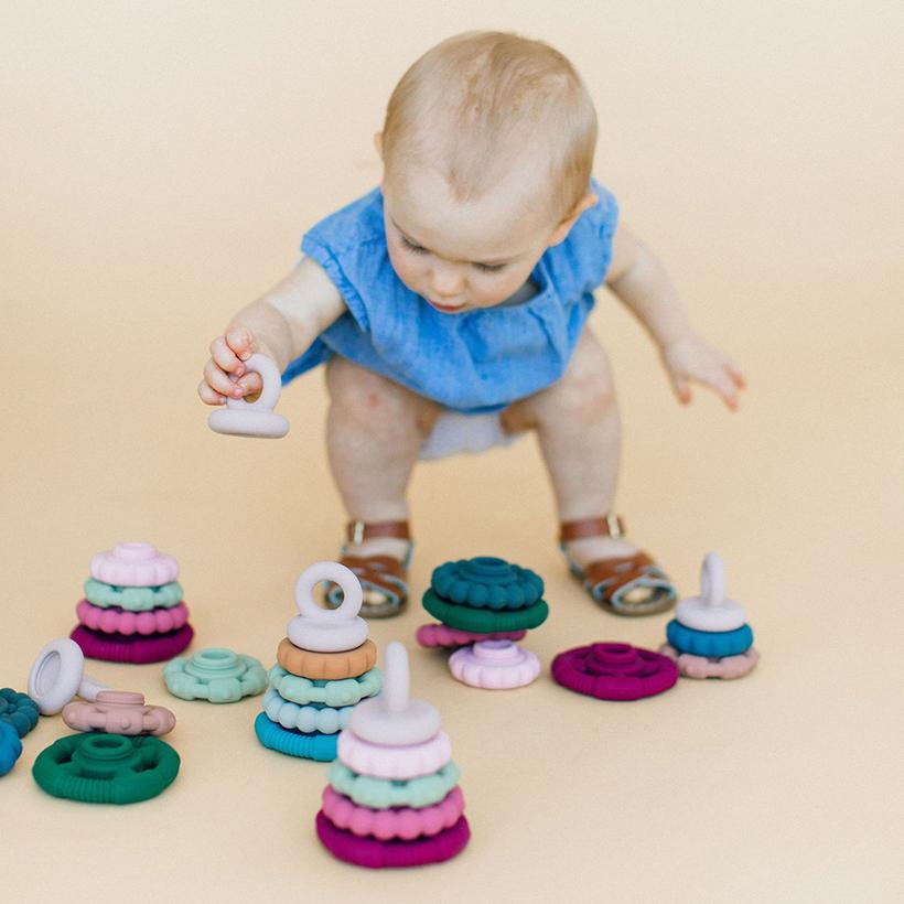 Silicone Teether Stacker in Aspen