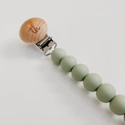 Jolie Pacifier Clip in Lint