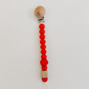 Jolie Pacifier Clip in Scarlett Red