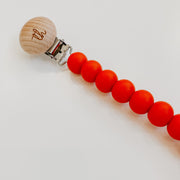 Jolie Pacifier Clip in Scarlett Red