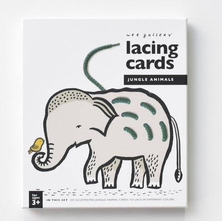 Jungle Animals Lacing Cards