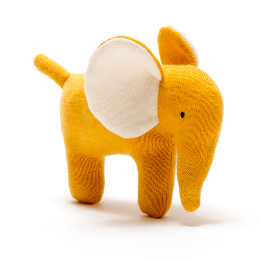 Knitted Mustard Elephant