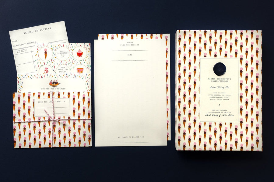Ice Cream Letter Writing Set