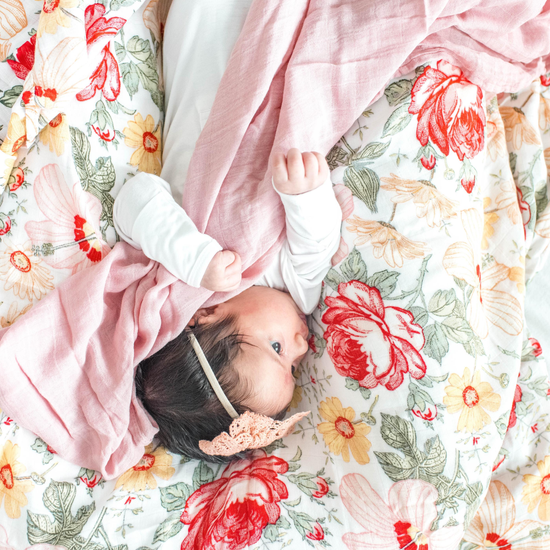 Muslin Baby Blanket in Bloom