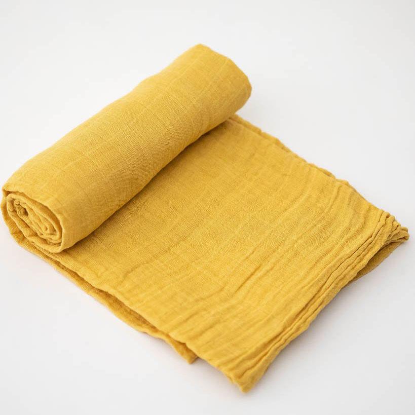Mustard Muslin Swaddle