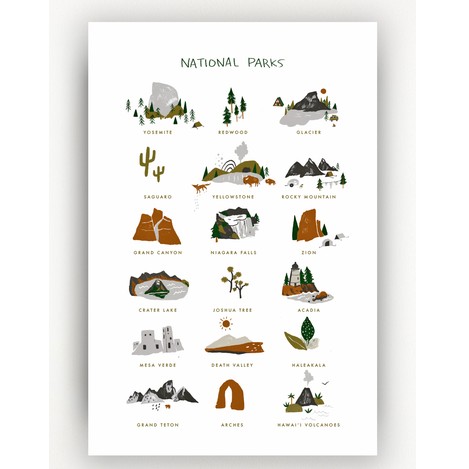 National Parks Art Print