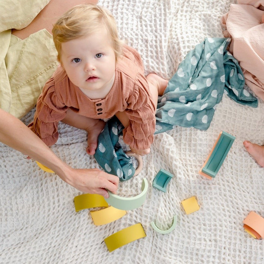 Ocean Shell Muslin Blankey Teether