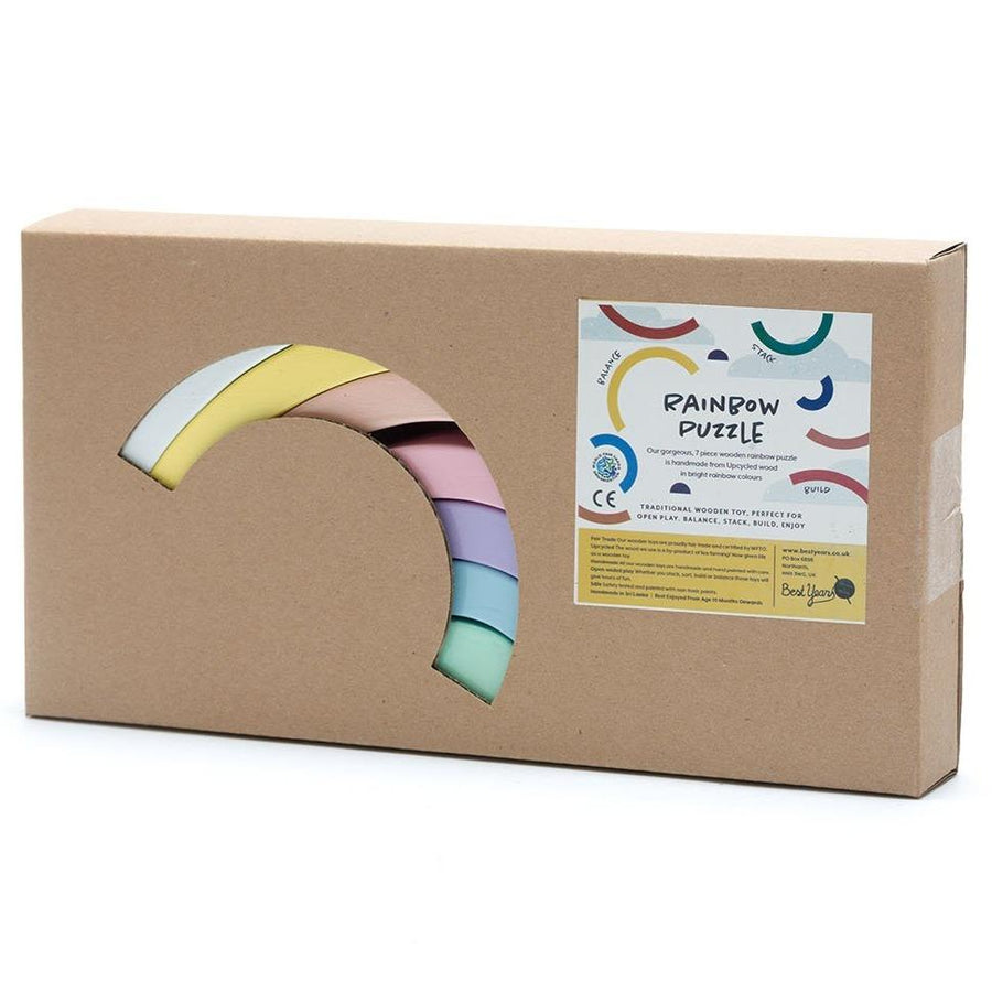 Pastel Wooden Rainbow Stacker