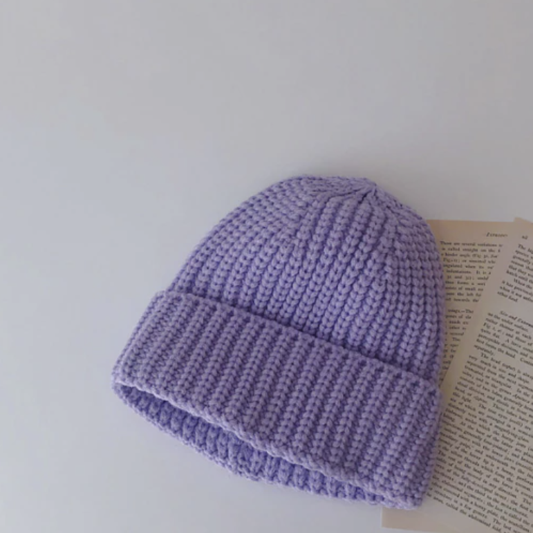 Periwinkle Knit Beanie