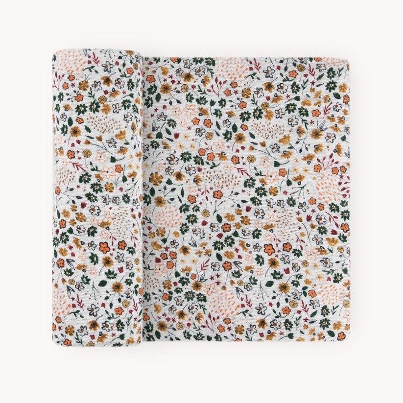 Pressed Petals Muslin Swaddle