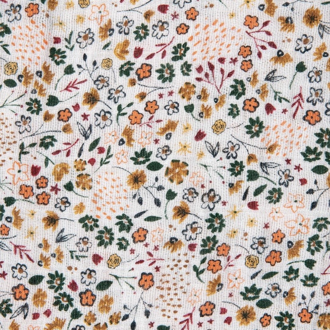 Pressed Petals Muslin Swaddle