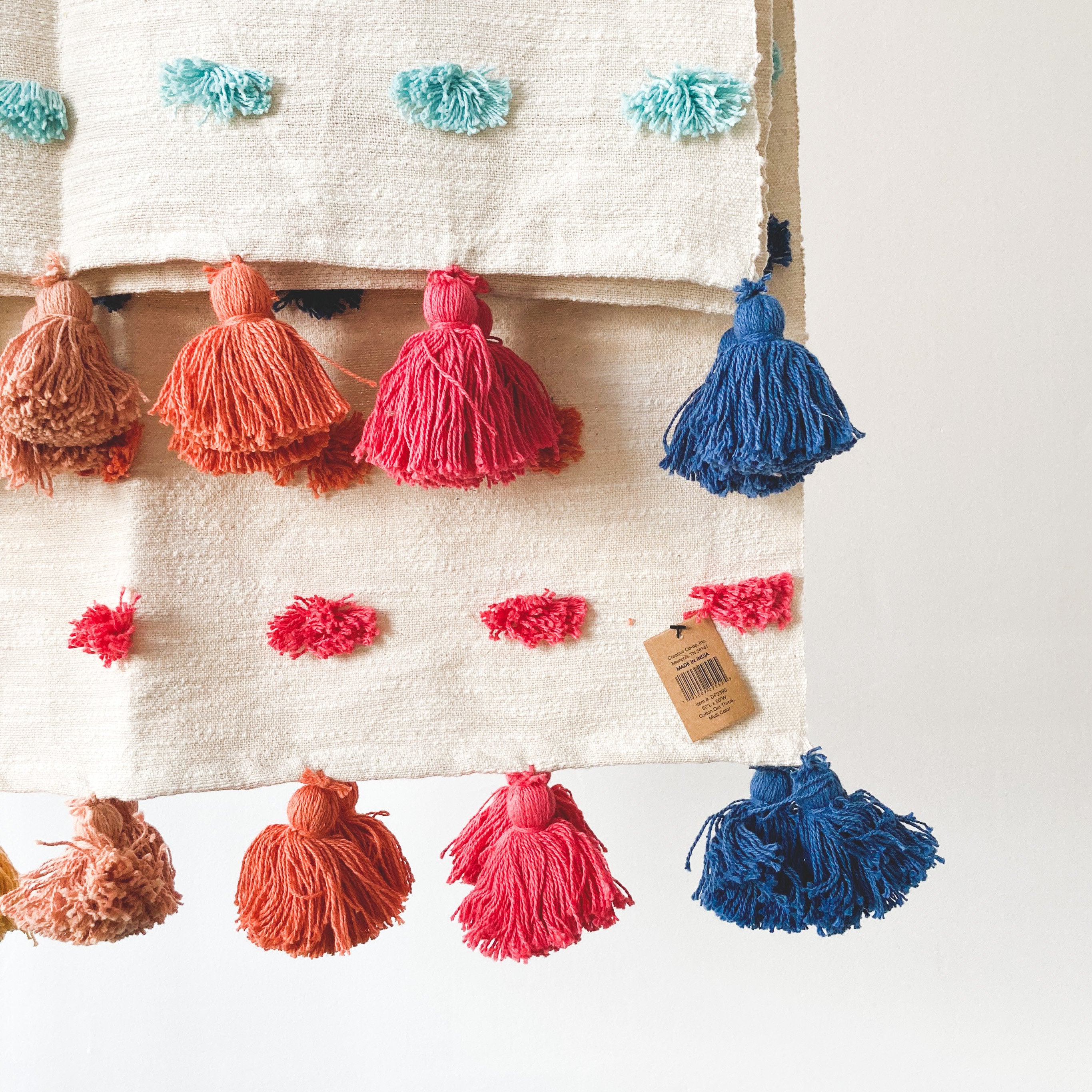 Rainbow Dot Cotton Throw