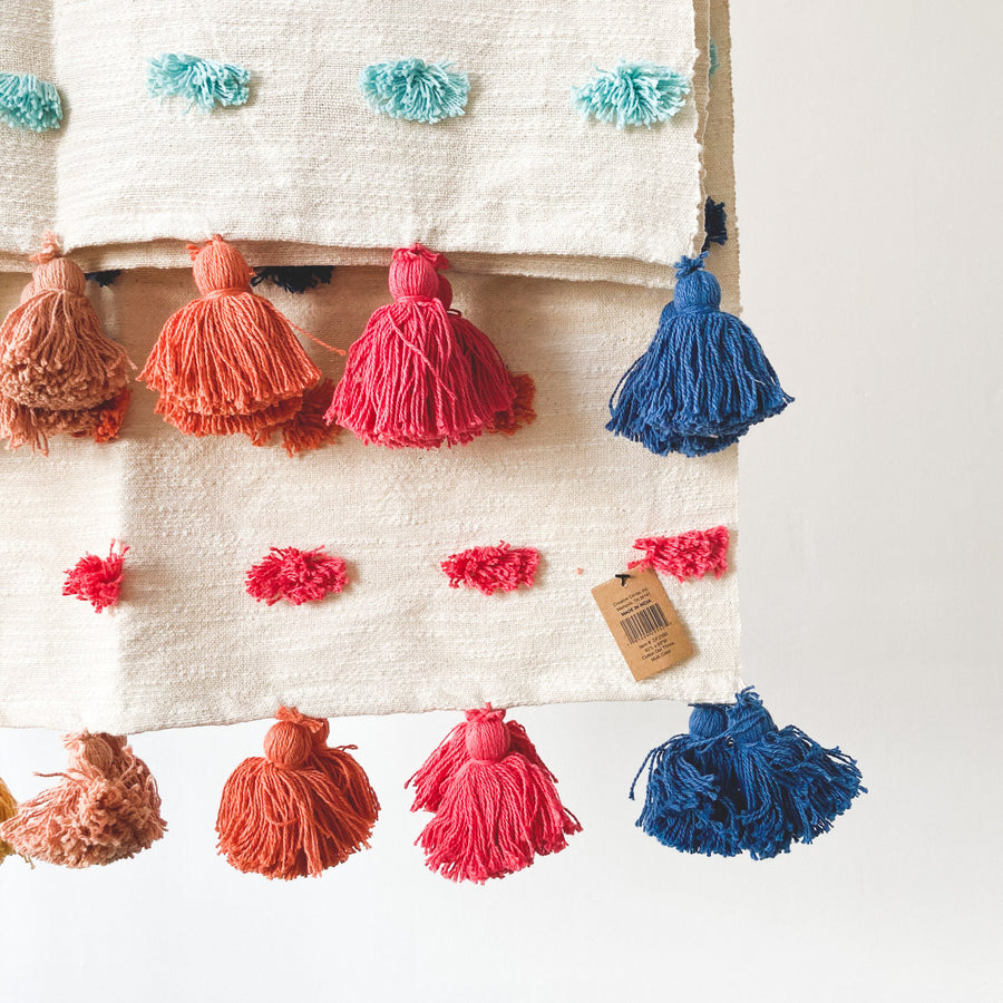 Rainbow Dot Cotton Throw