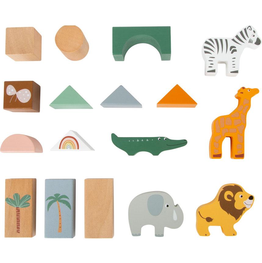 Safari Wooden Building Blocks